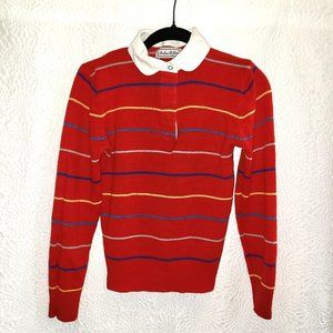 1980s Andrew St John Knit Collared Top